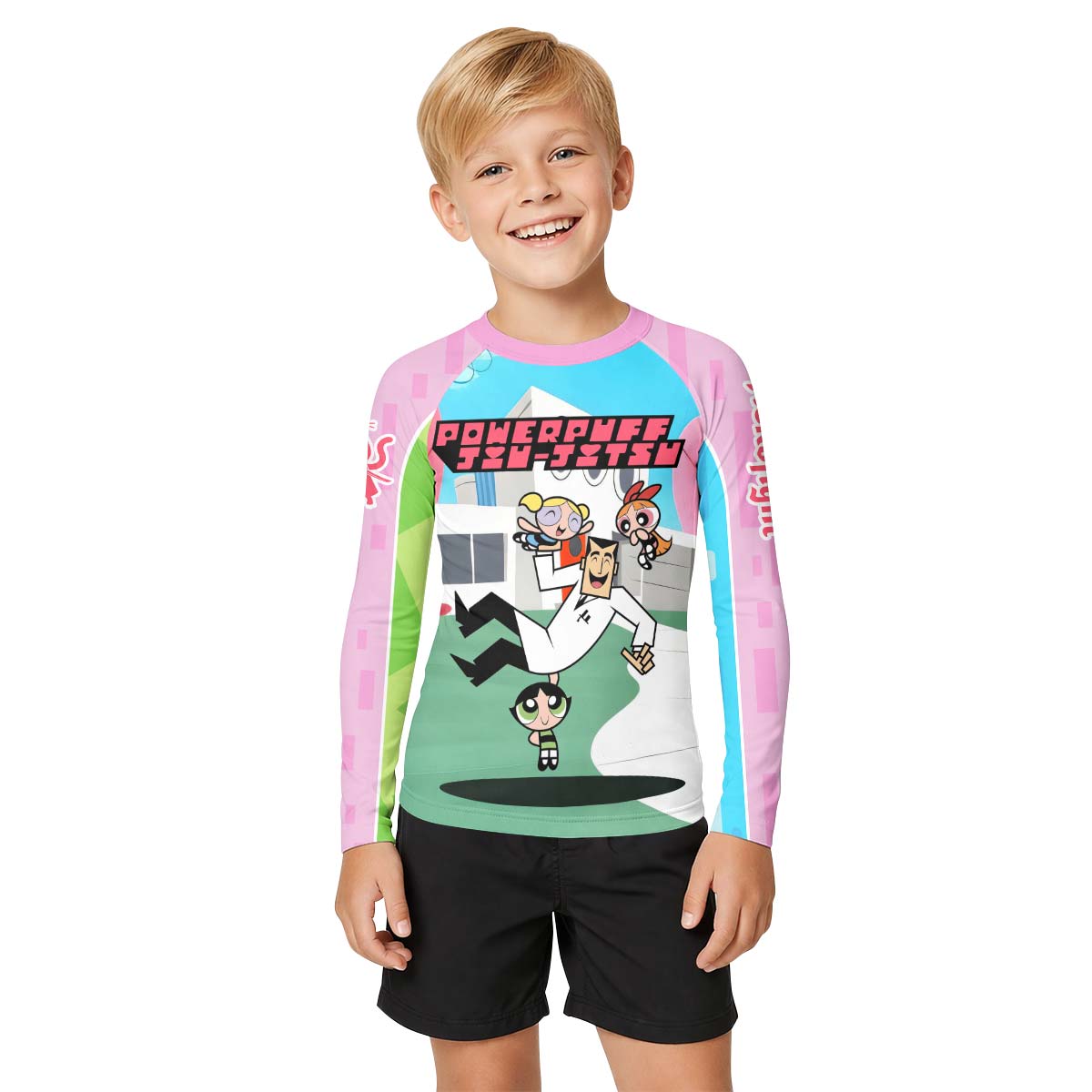 Powerpuff Girls Jiu Jitsu Kid Rash Guard