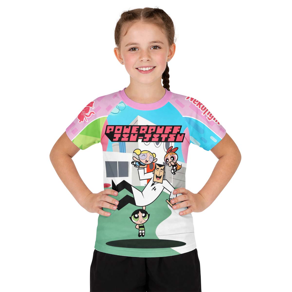 Powerpuff Girls Jiu Jitsu Kid Rash Guard