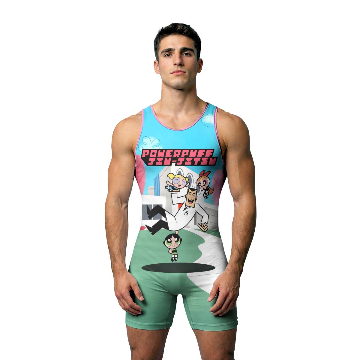 Powerpuff Girls Jiu Jitsu Wrestling Singlet