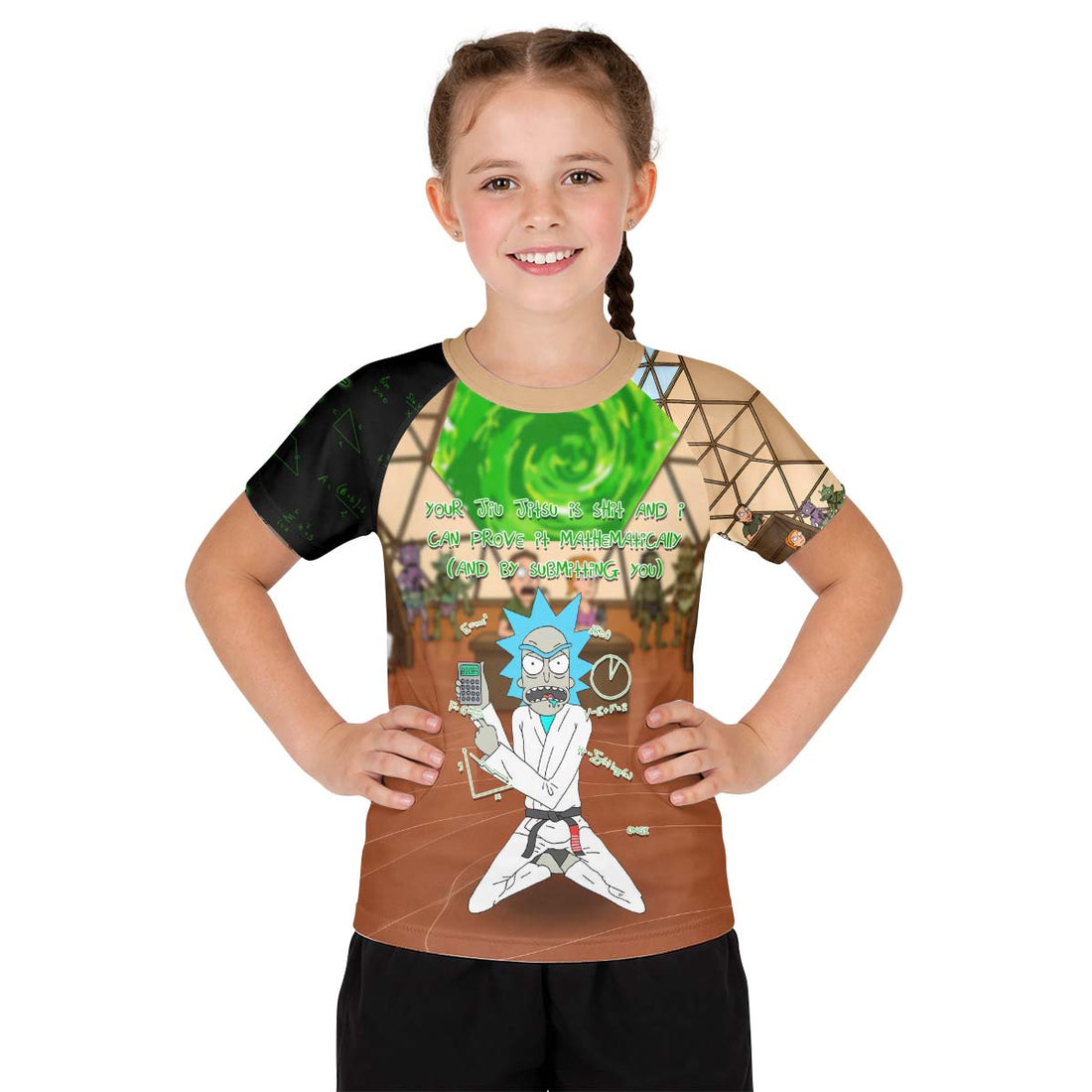 Rick and Morty BJJ Kid Rash Guard