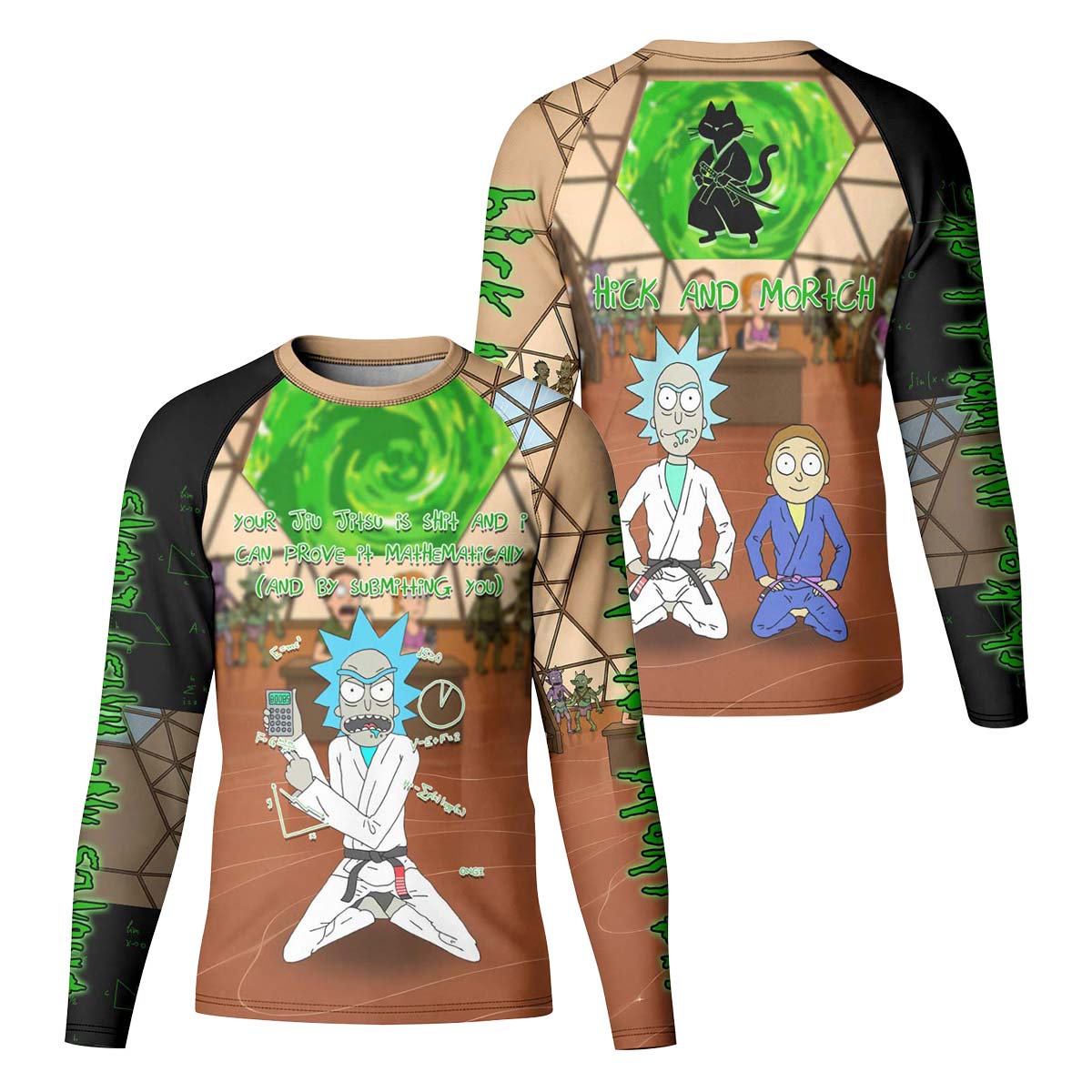 Rick and Morty BJJ Kid Rash Guard