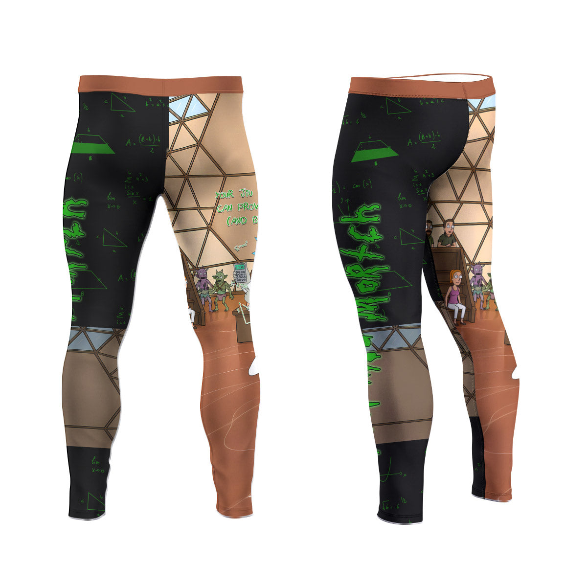  Rick and Morty BJJ Men's Compression Leggings