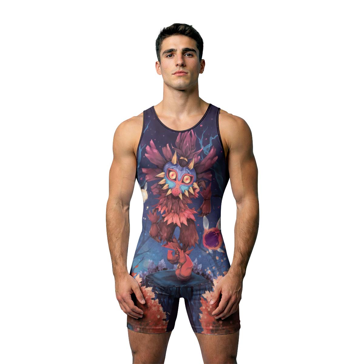  Skull Kid Majora's Mask Wrestling Singlet