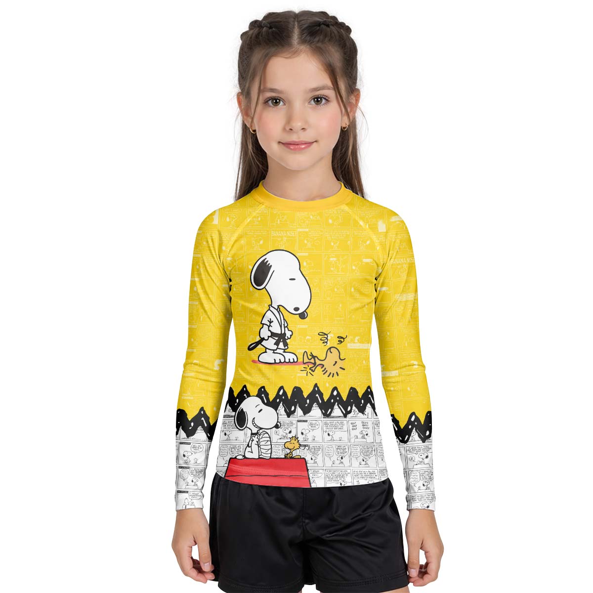 Snoopy Master BJJ Kid Rash Guard