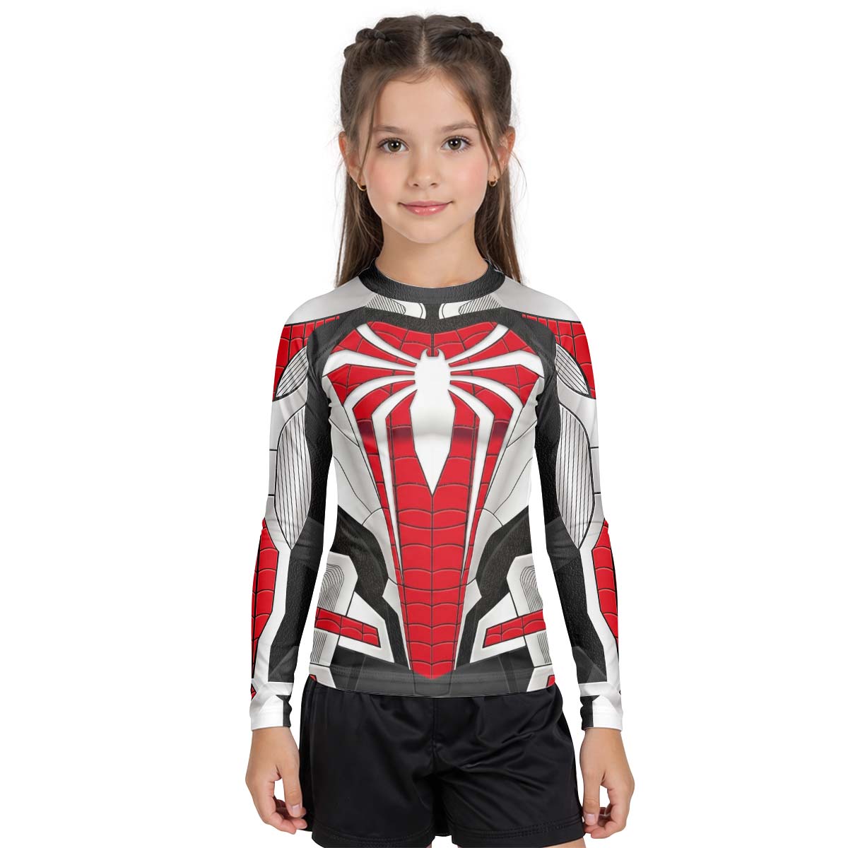Spider Man Armored Advanced Suit Kid Rash Guard
