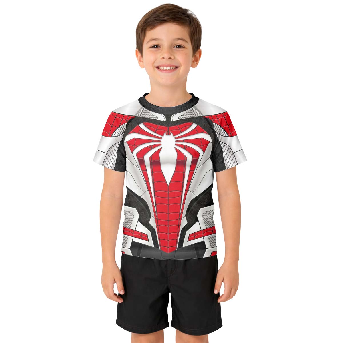 Spider Man Armored Advanced Suit Kid Rash Guard