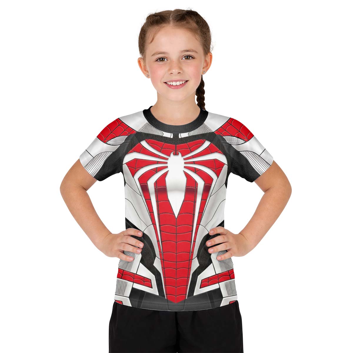 Spider Man Armored Advanced Suit Kid Rash Guard