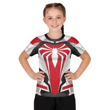 Spider Man Armored Advanced Suit Kid Rash Guard