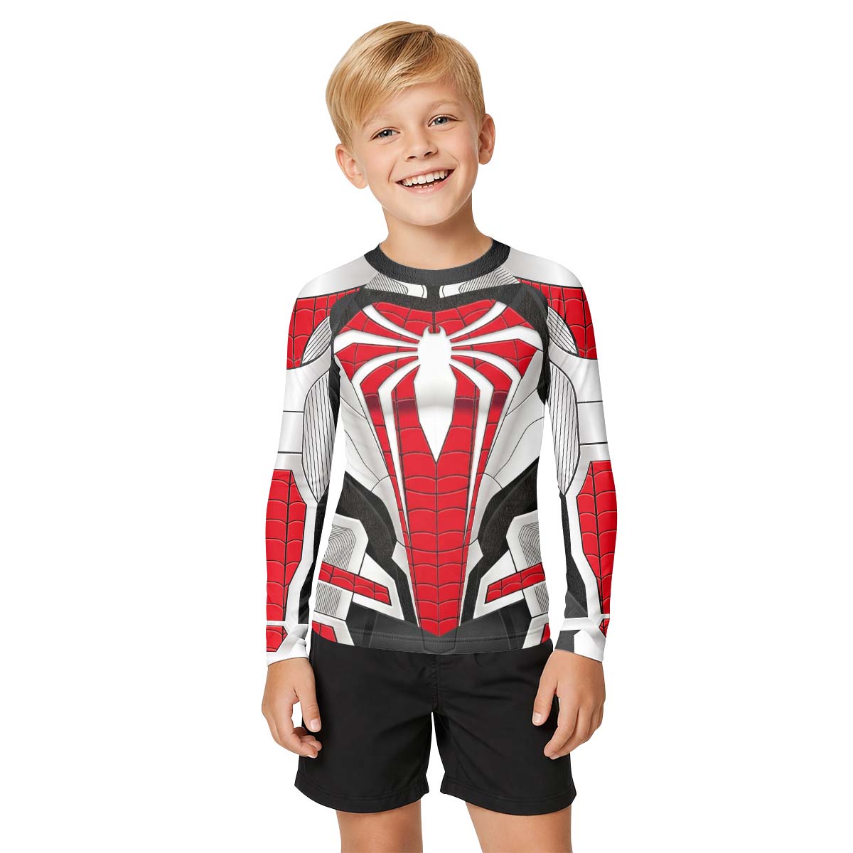 Spider Man Armored Advanced Suit Kid Rash Guard