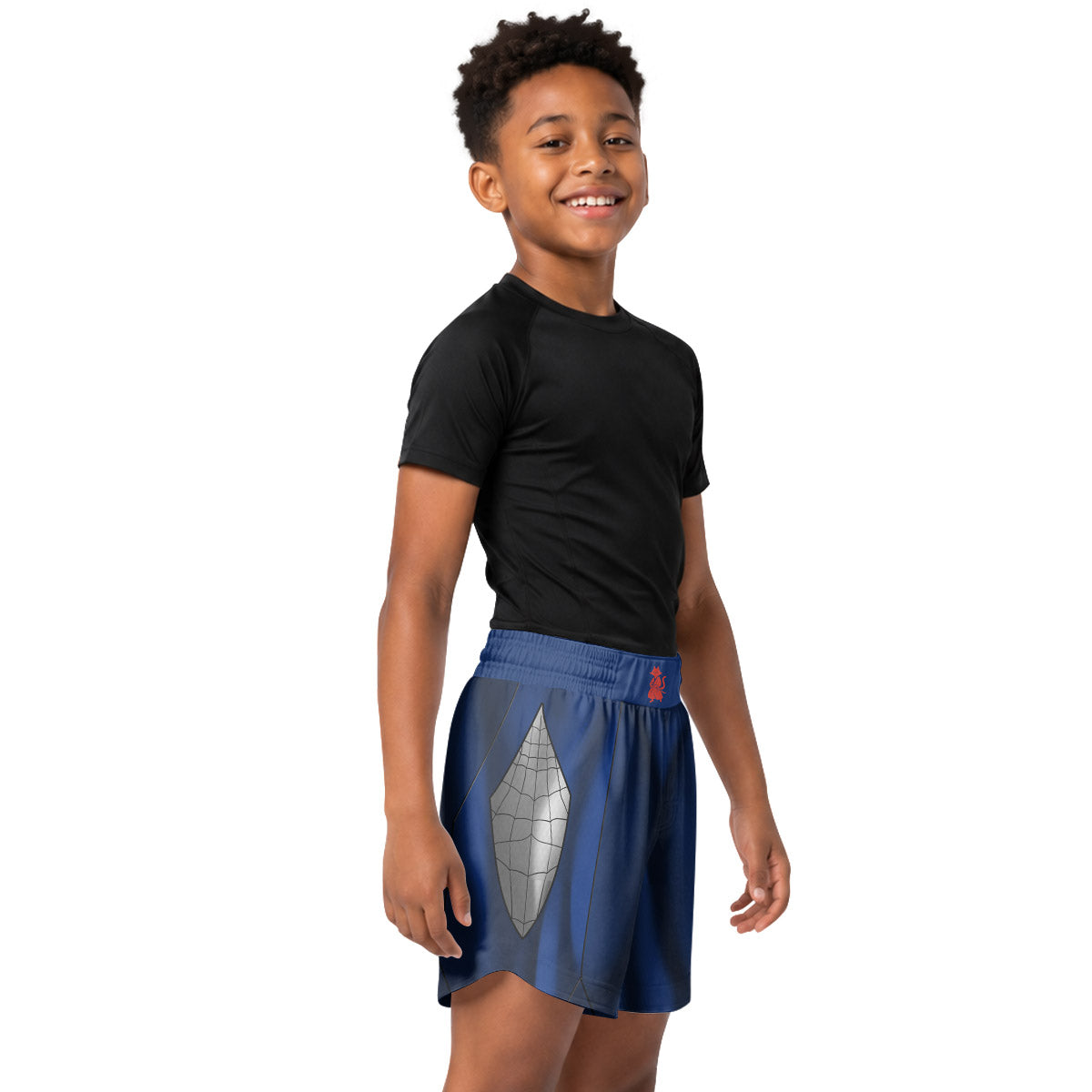Spider Man Black Advanced Suit Kids Grappling Shorts