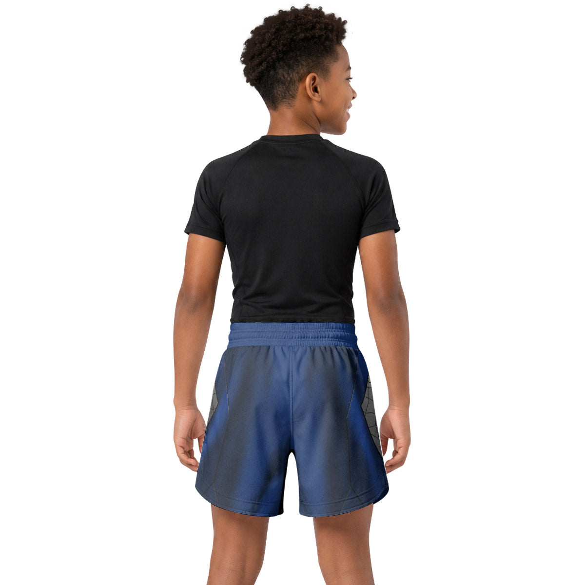 Spider Man Black Advanced Suit Kids Grappling Shorts