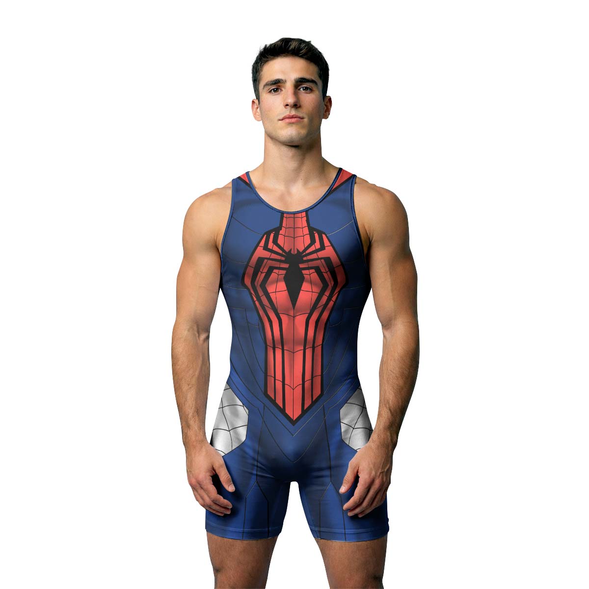 Spider Man Black Advanced Suit Wrestling Singlet