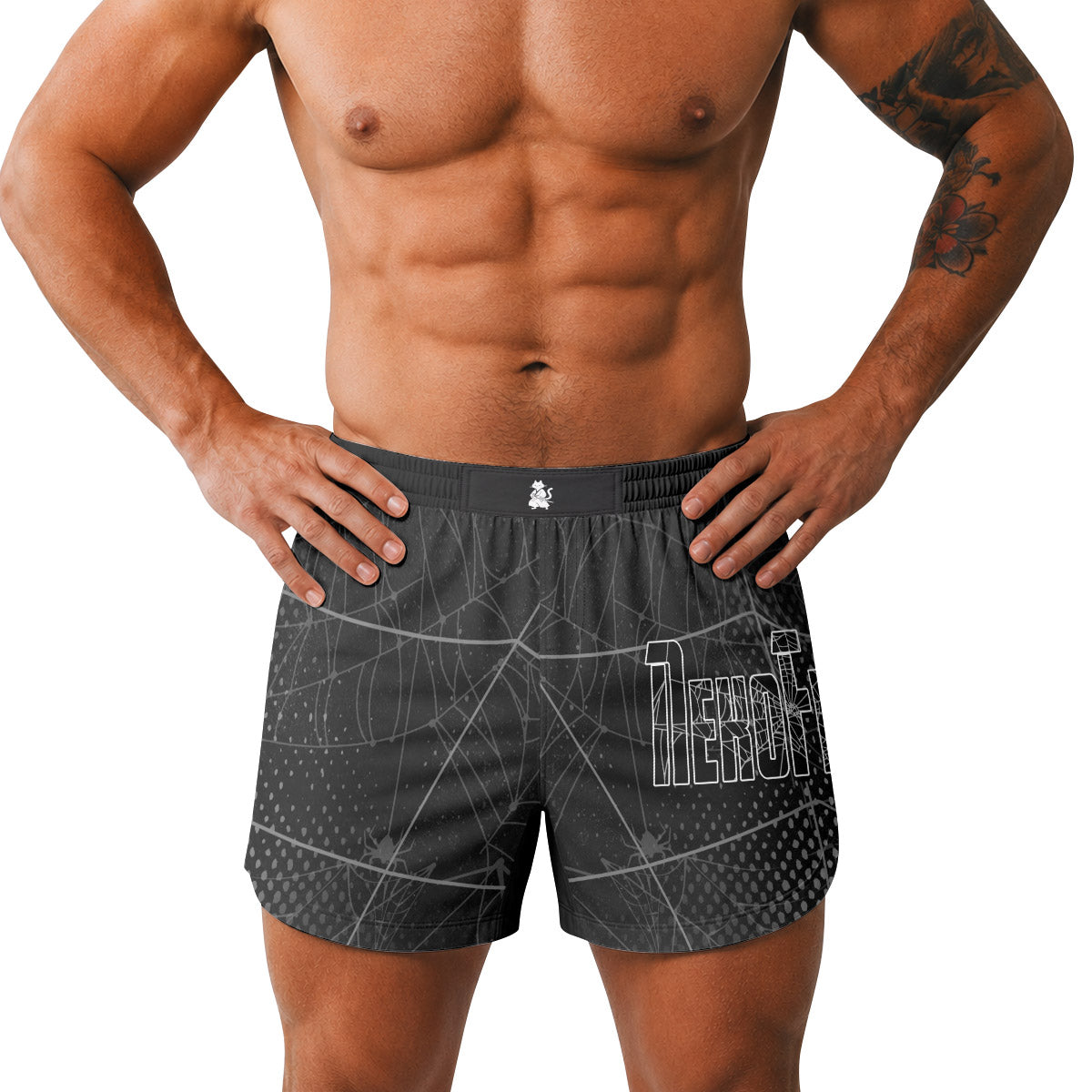  Spider Man Black Mask Grappling Shorts