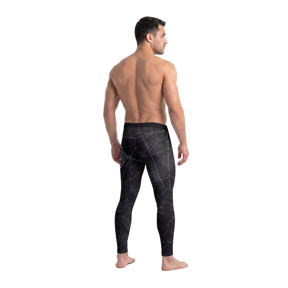  Spider Man Black Mask Men's Compression Leggings