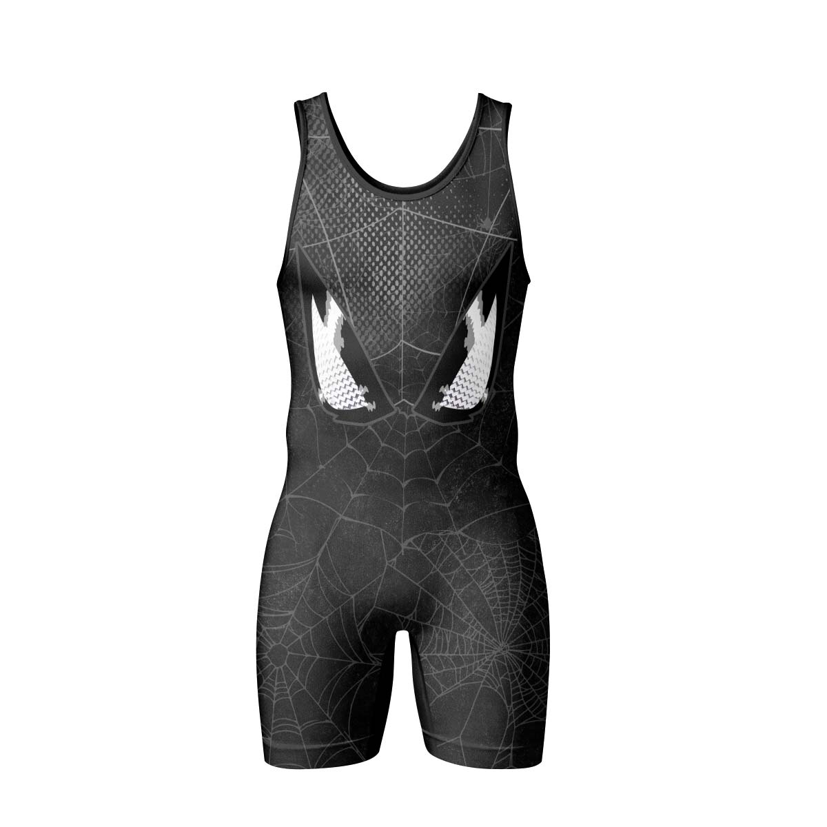  Spider Man Black Mask Wrestling Singlet