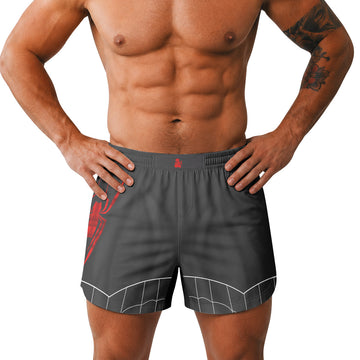  Spider Man Black Red Cosplay Grappling Shorts