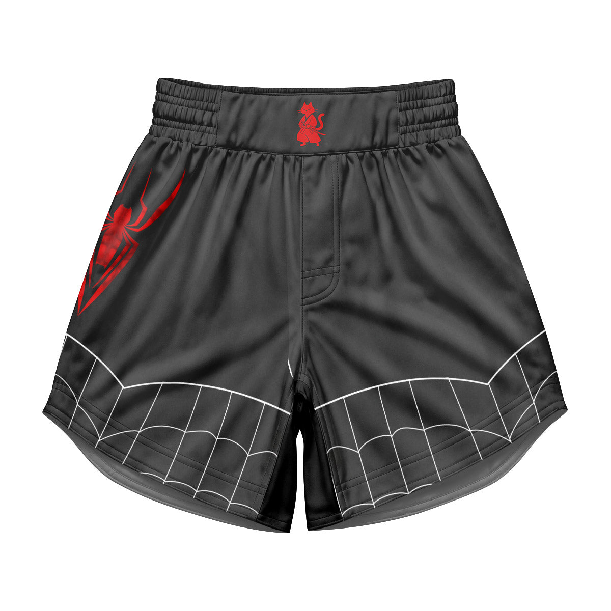 Spider Man Black Red Cosplay Kids Grappling Shorts