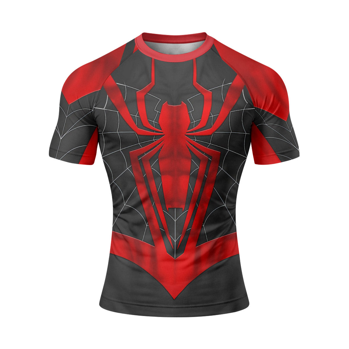  Spider Man Black Red Cosplay Rash Guard