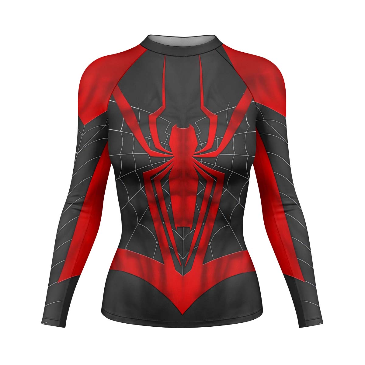  Spider Man Black Red Cosplay Rash Guard