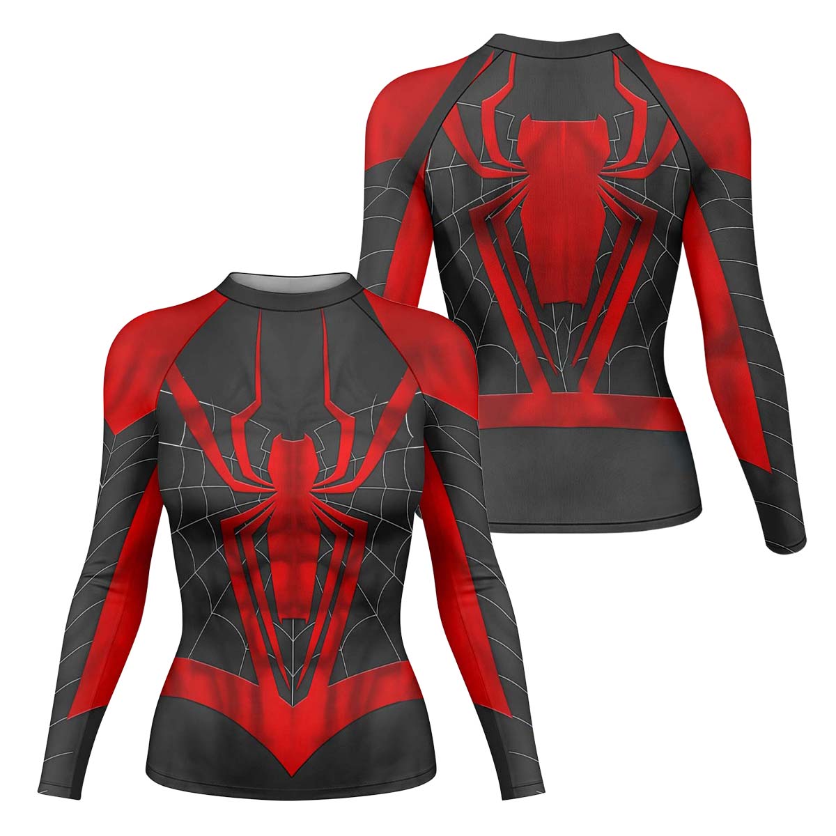 Spider Man Black Red Cosplay Rash Guard