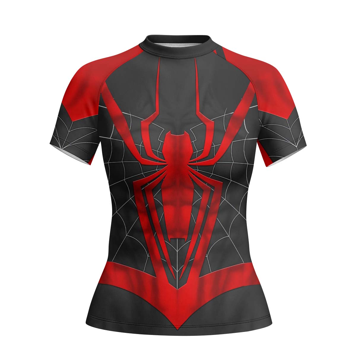 Spider Man Black Red Cosplay Rash Guard