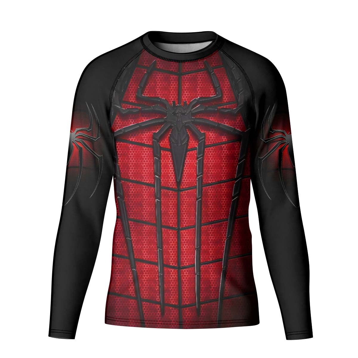 Spider Man Black Red Kid Rash Guard