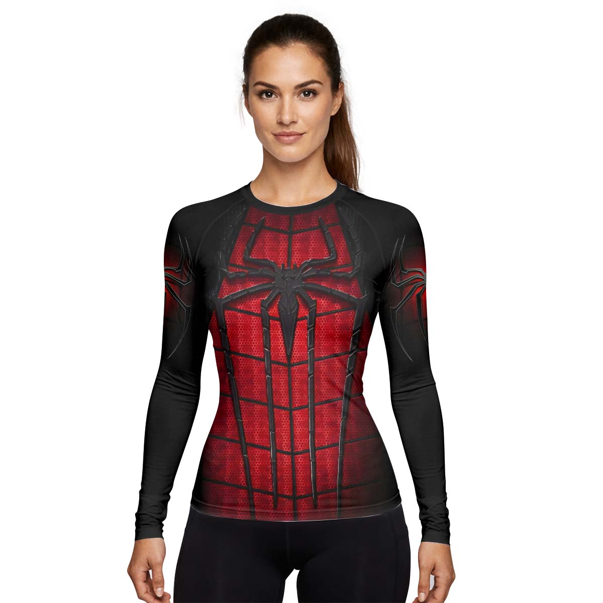 Spider Man Black Red Rash Guard