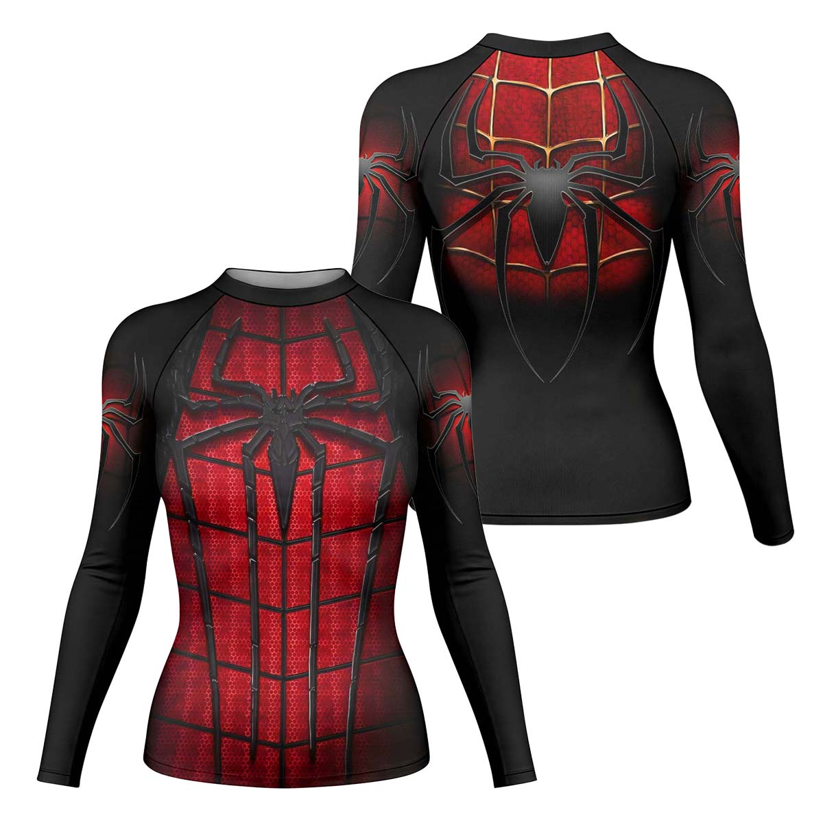 Spider Man Black Red Rash Guard