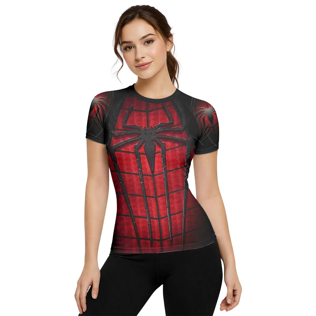 Spider Man Black Red Rash Guard