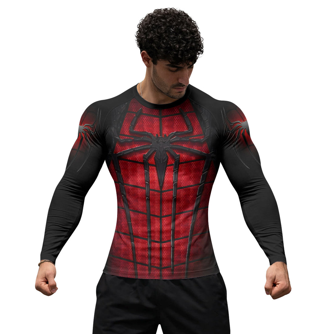 Spider Man Black Red Rash Guard