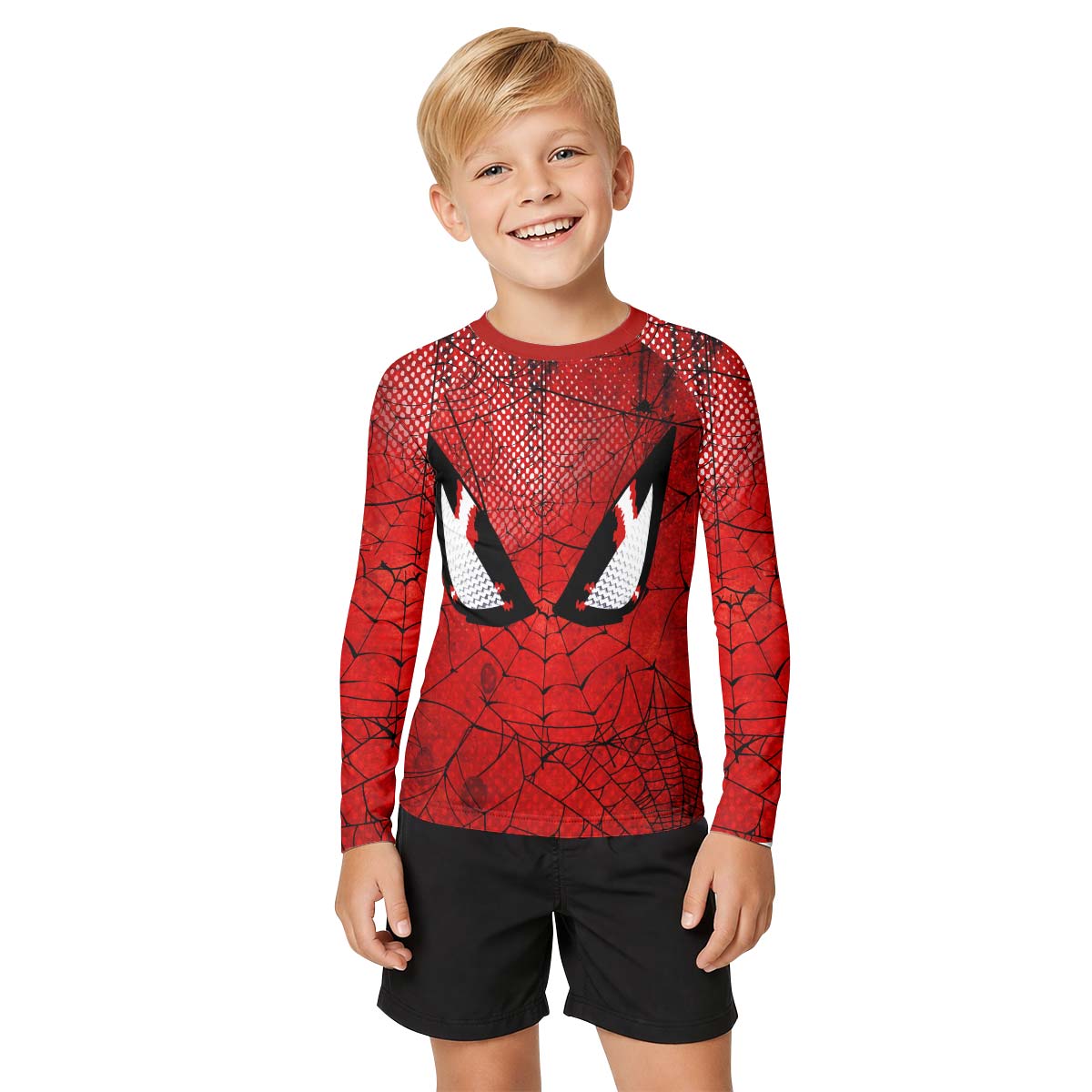 Spider Man Mask Kid Rash Guard
