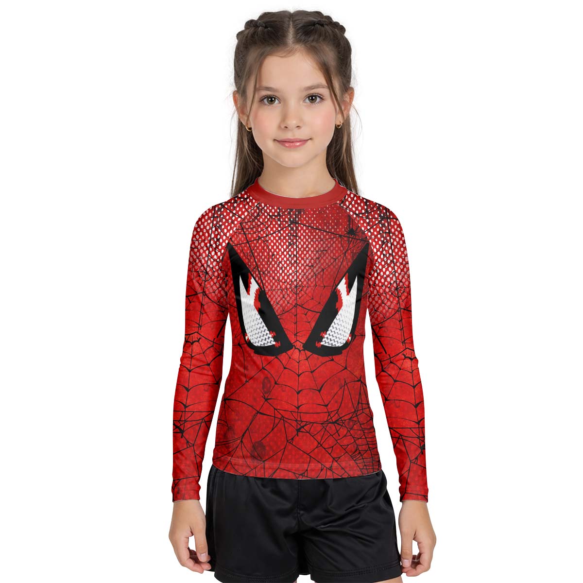 Spider Man Mask Kid Rash Guard