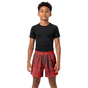 Spider Man Mask Kids Grappling Shorts