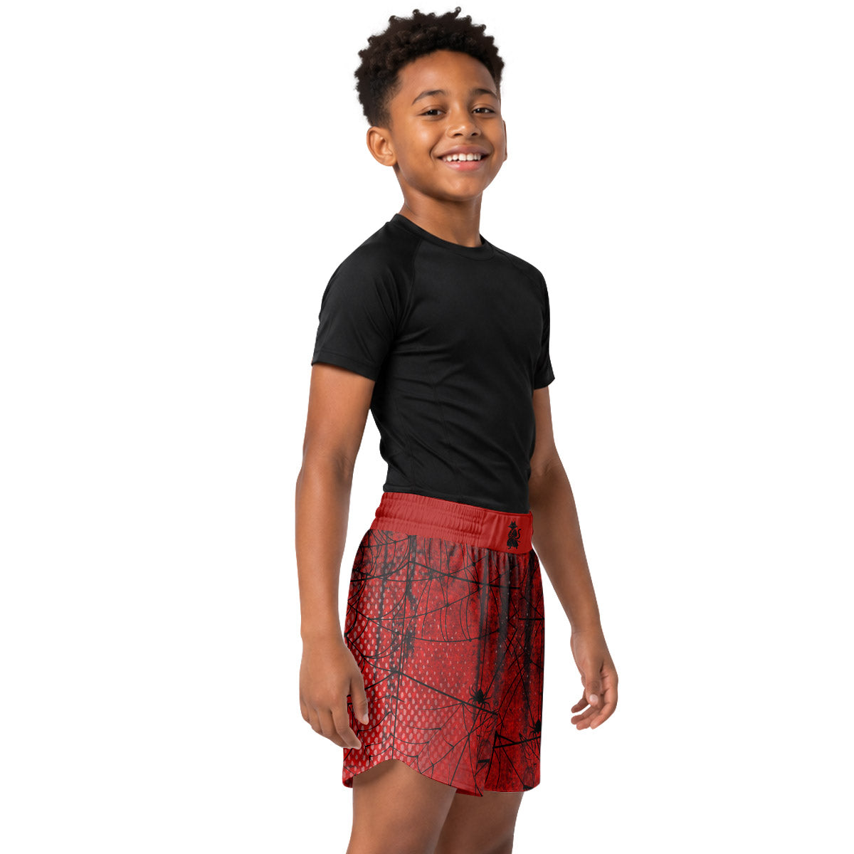 Spider Man Mask Kids Grappling Shorts