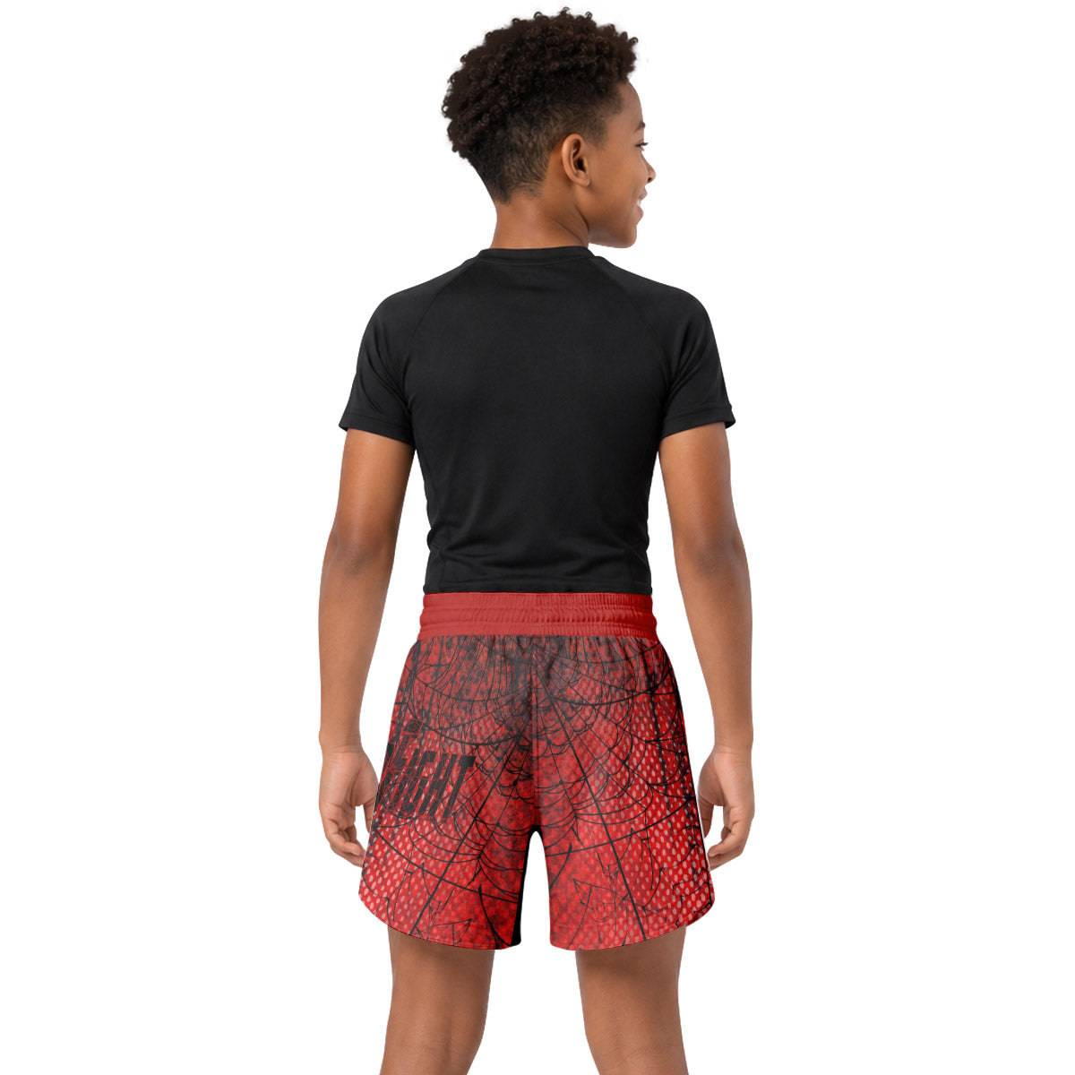 Spider Man Mask Kids Grappling Shorts