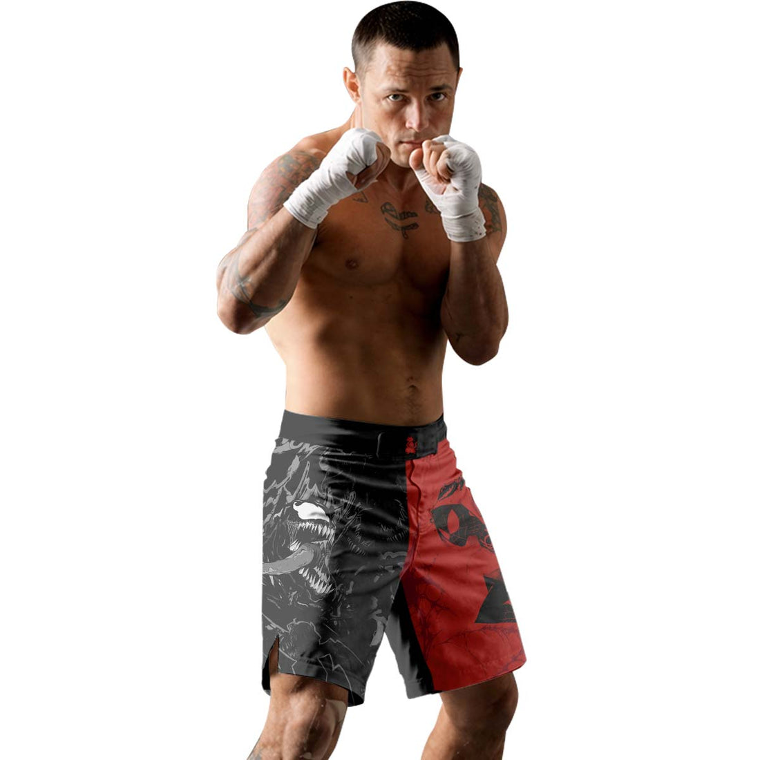 Spider Man Miles Morales And Venom Fight Shorts