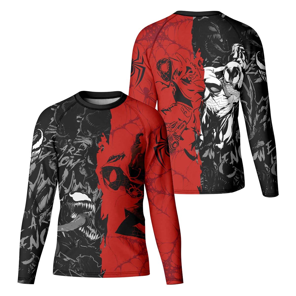 Spider Man Miles Morales And Venom Kid Rash Guard