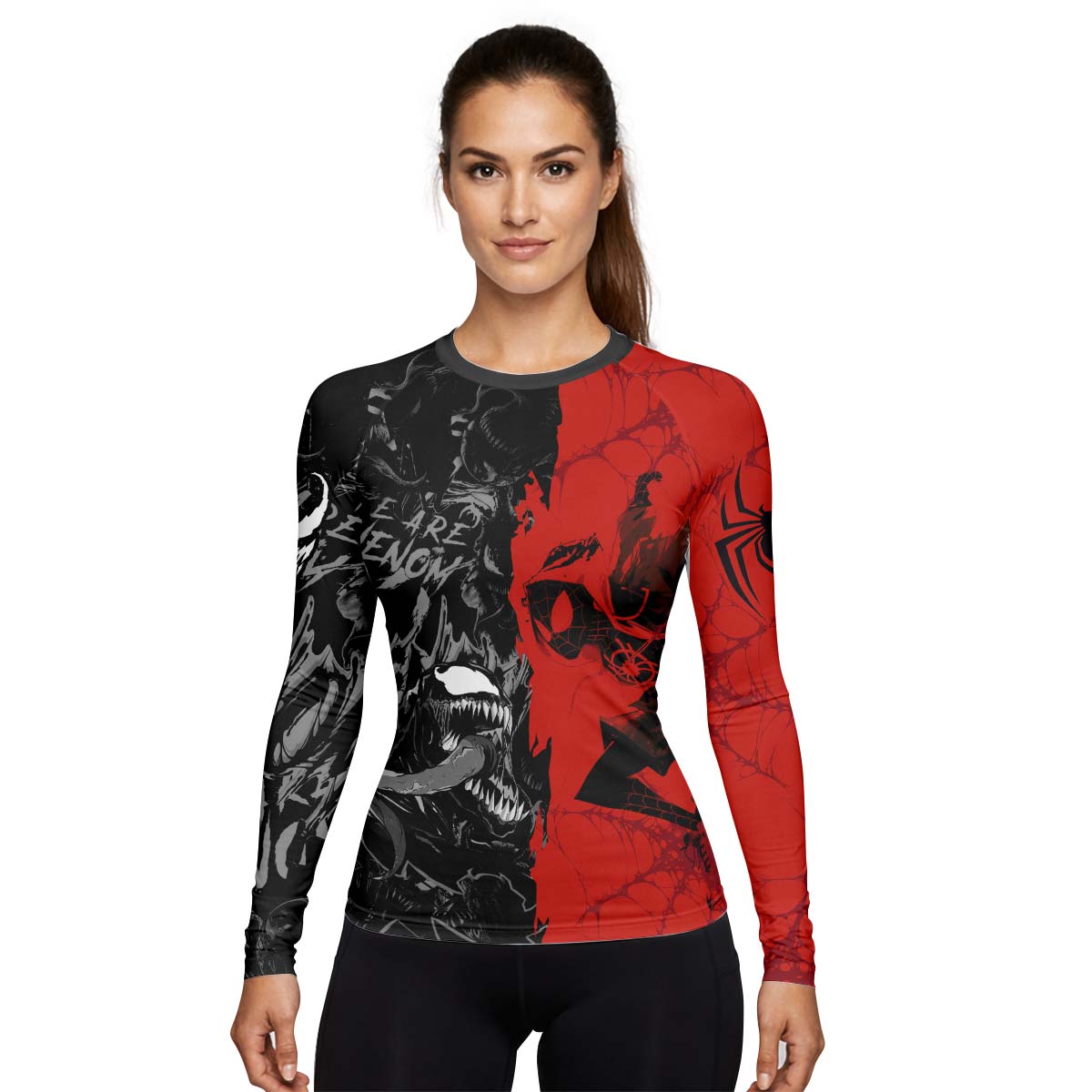 Spider Man Miles Morales And Venom Rash Guard