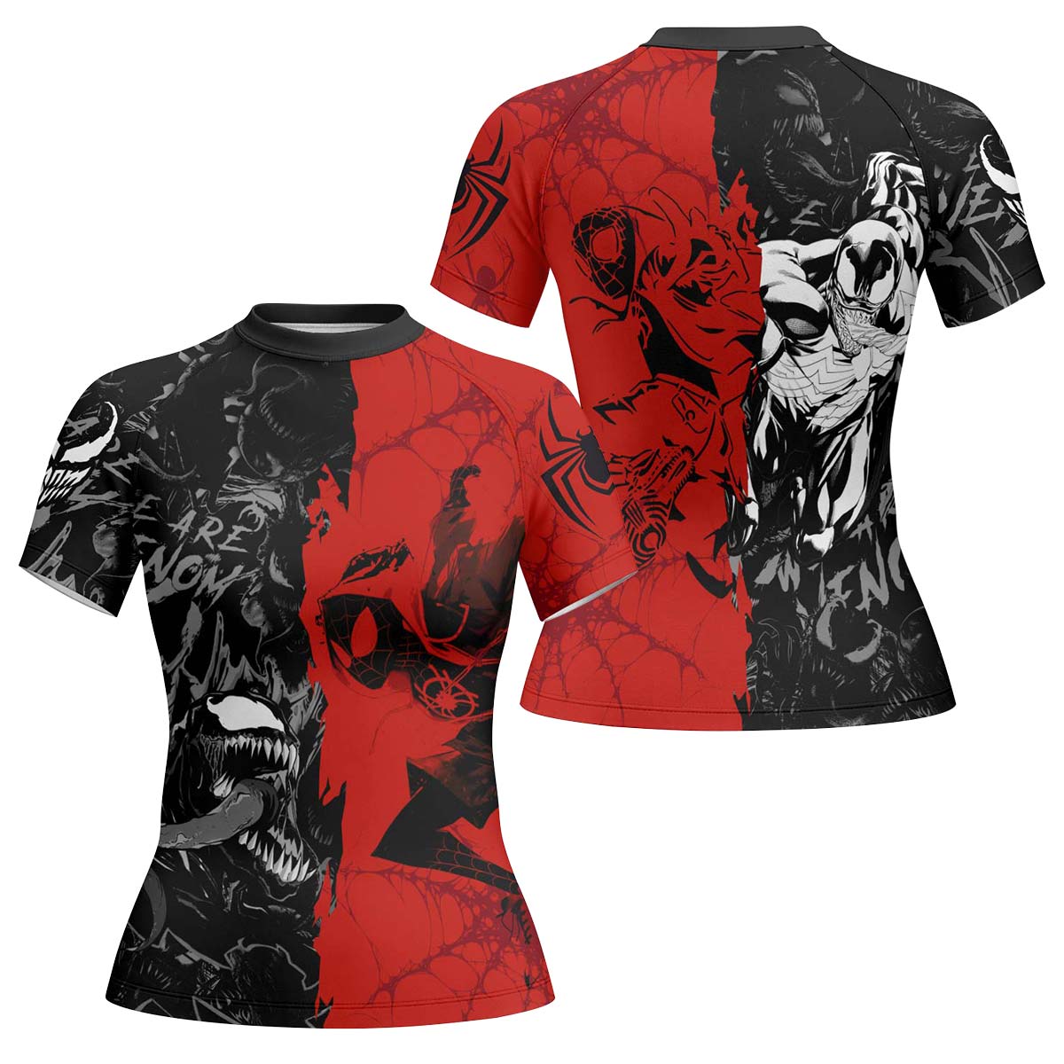 Spider Man Miles Morales And Venom Rash Guard