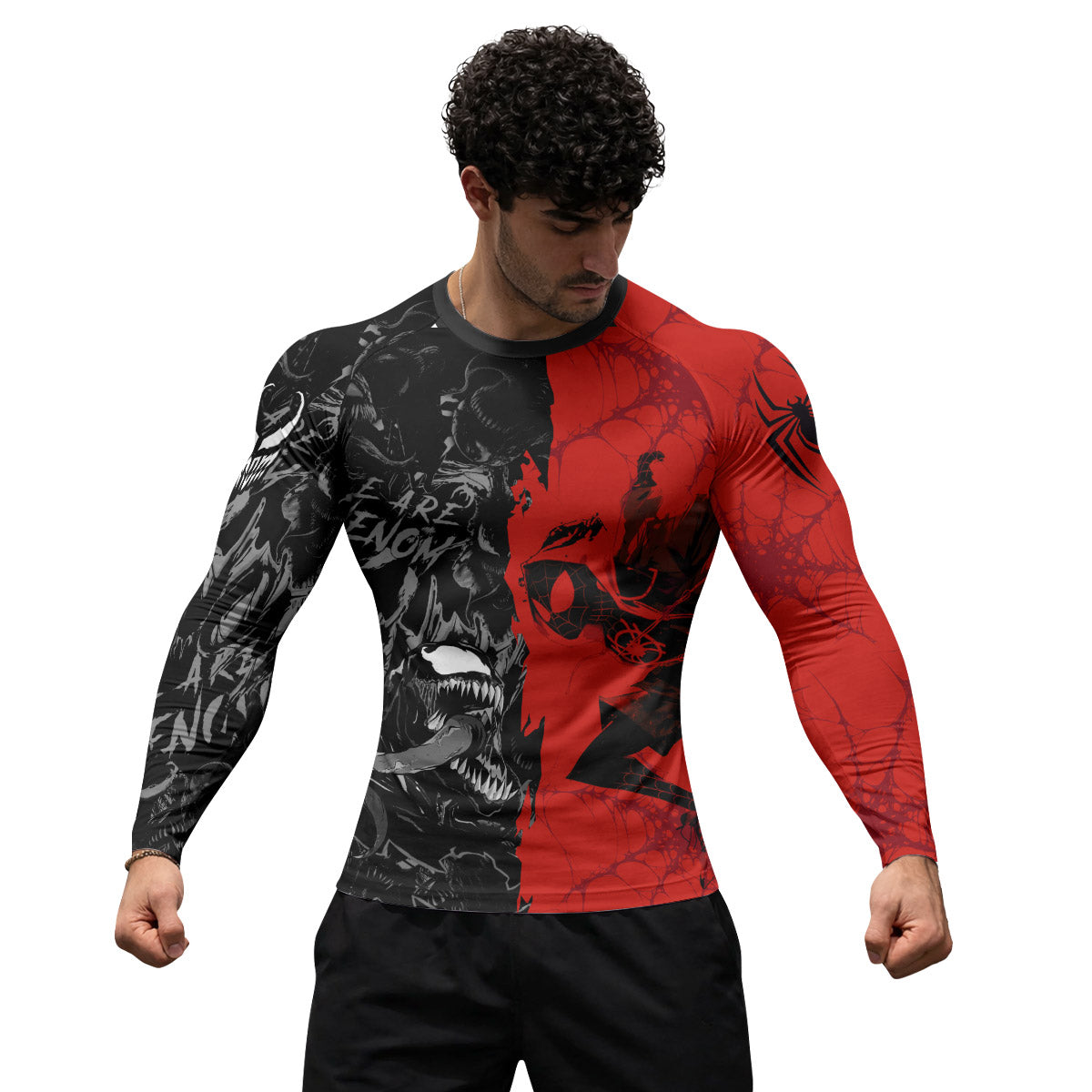 Spider Man Miles Morales And Venom Rash Guard