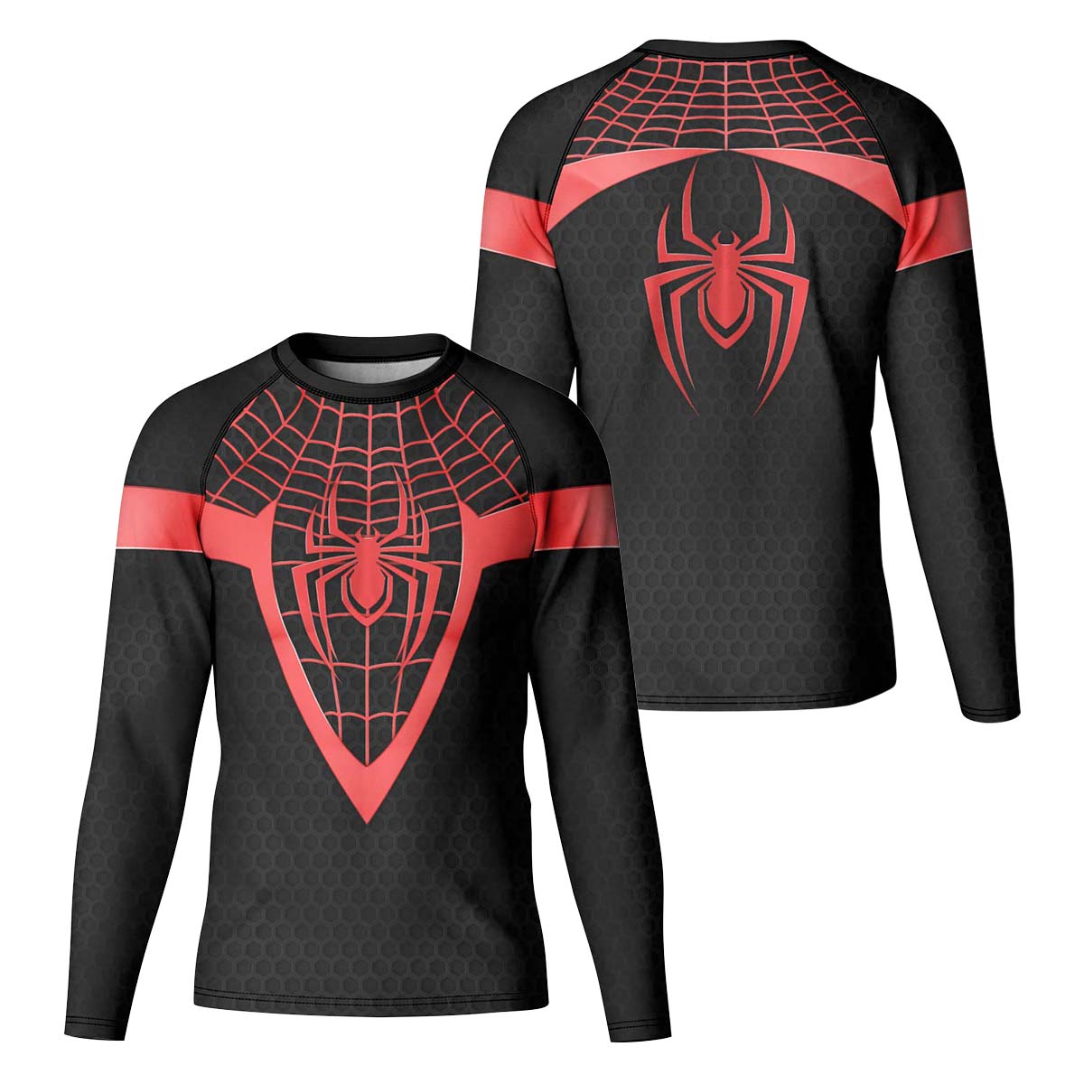 Spider Man Miles Morales Cosplay Kid Rash Guard
