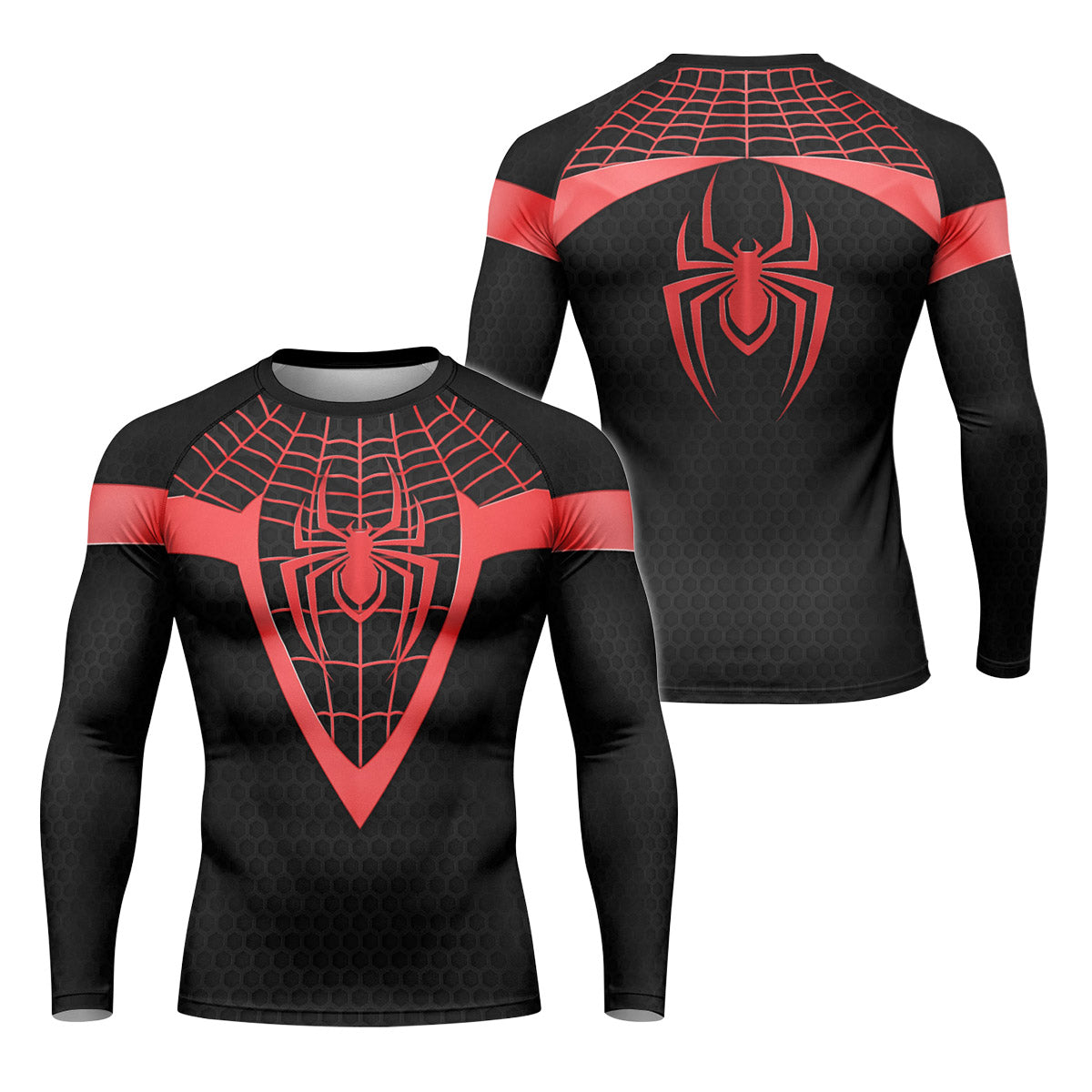Spider Man Miles Morales Cosplay Rash Guard