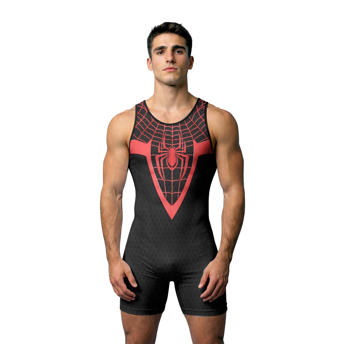 Spider Man Miles Morales Cosplay Wrestling Singlet