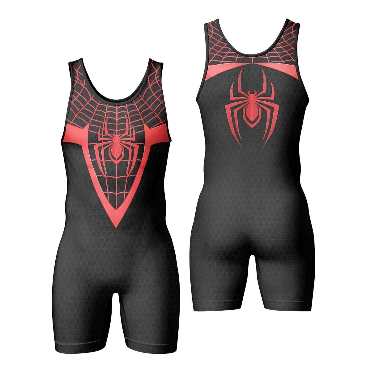 Spider Man Miles Morales Cosplay Wrestling Singlet