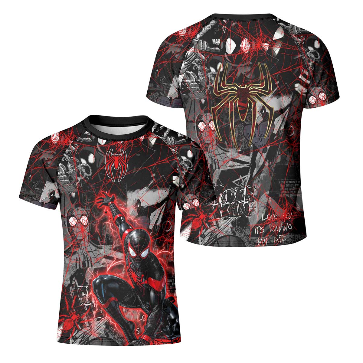 Spider Man Miles Morales Kid Rash Guard