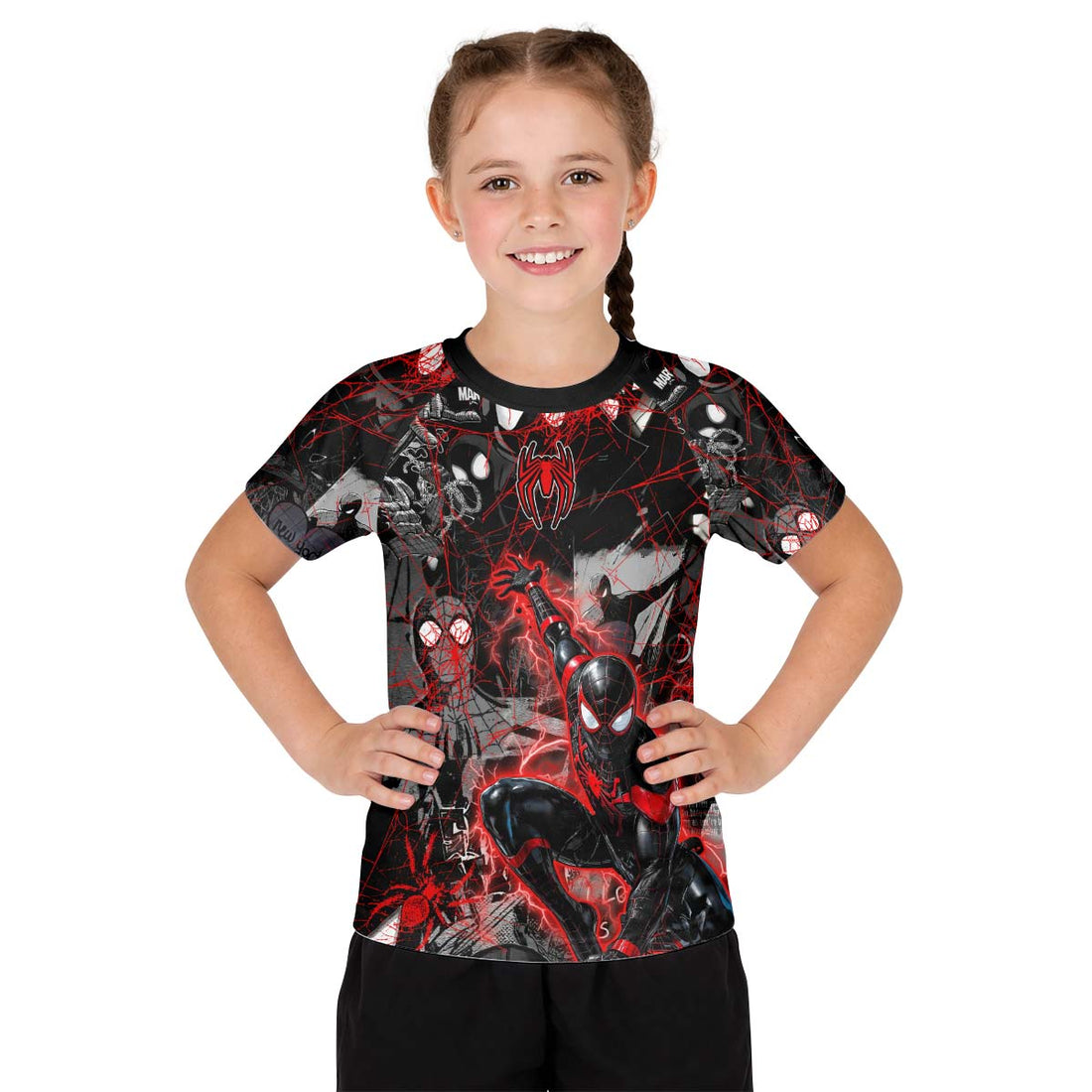 Spider Man Miles Morales Kid Rash Guard