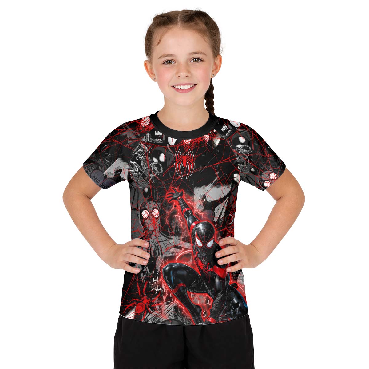Spider Man Miles Morales Kid Rash Guard