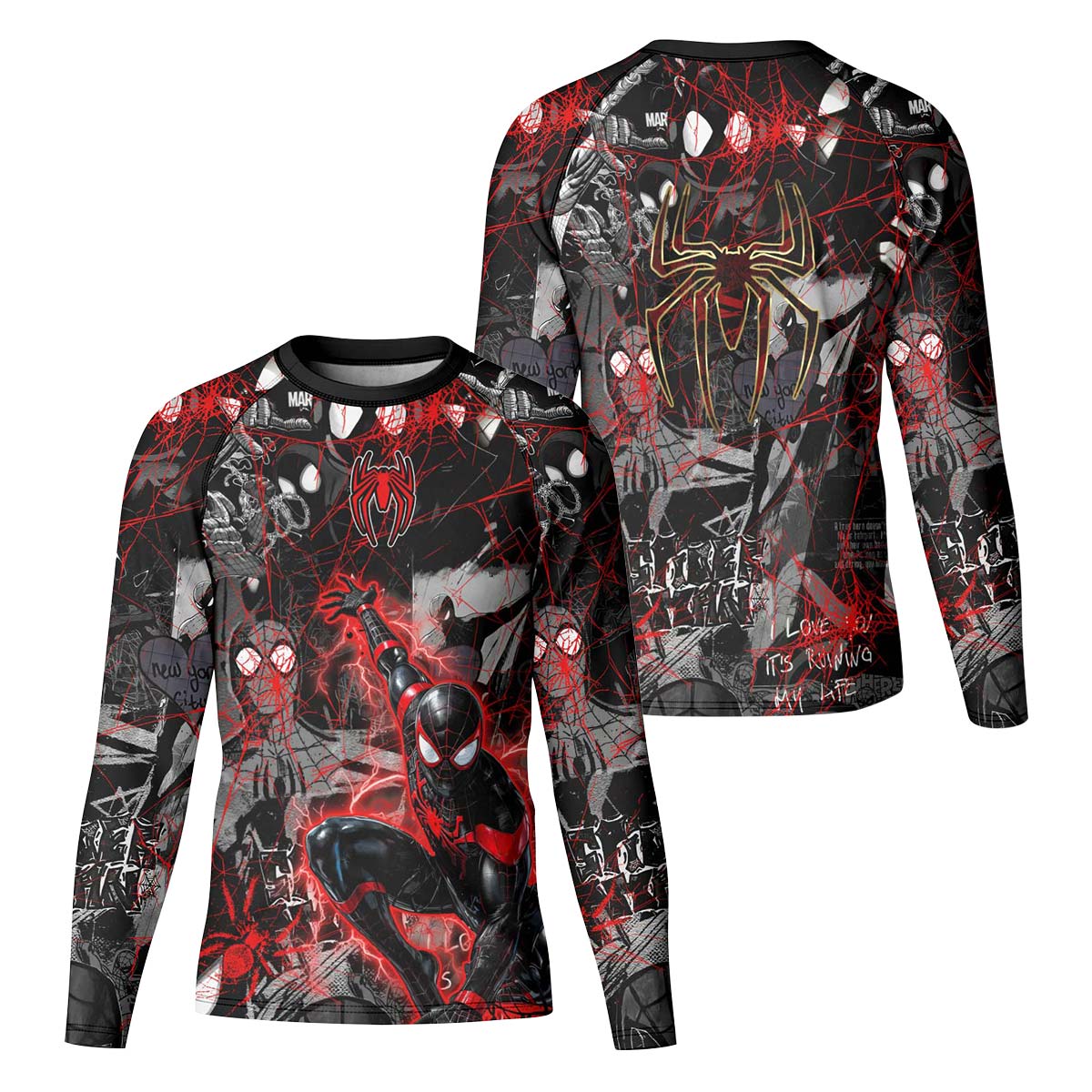 Spider Man Miles Morales Kid Rash Guard