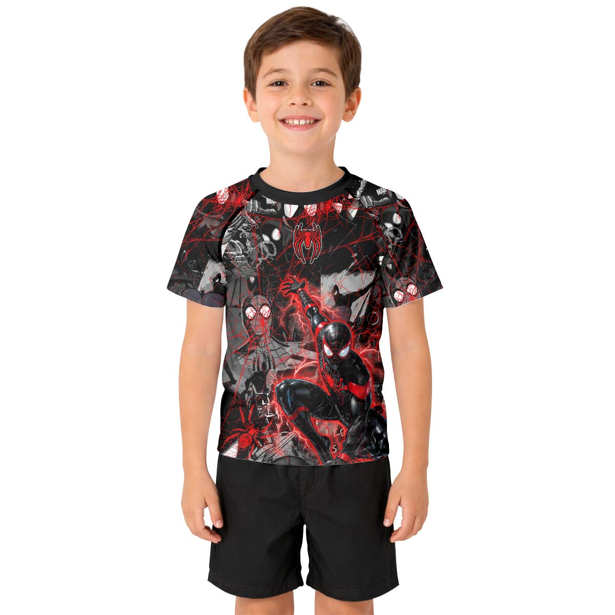 Spider Man Miles Morales Kid Rash Guard