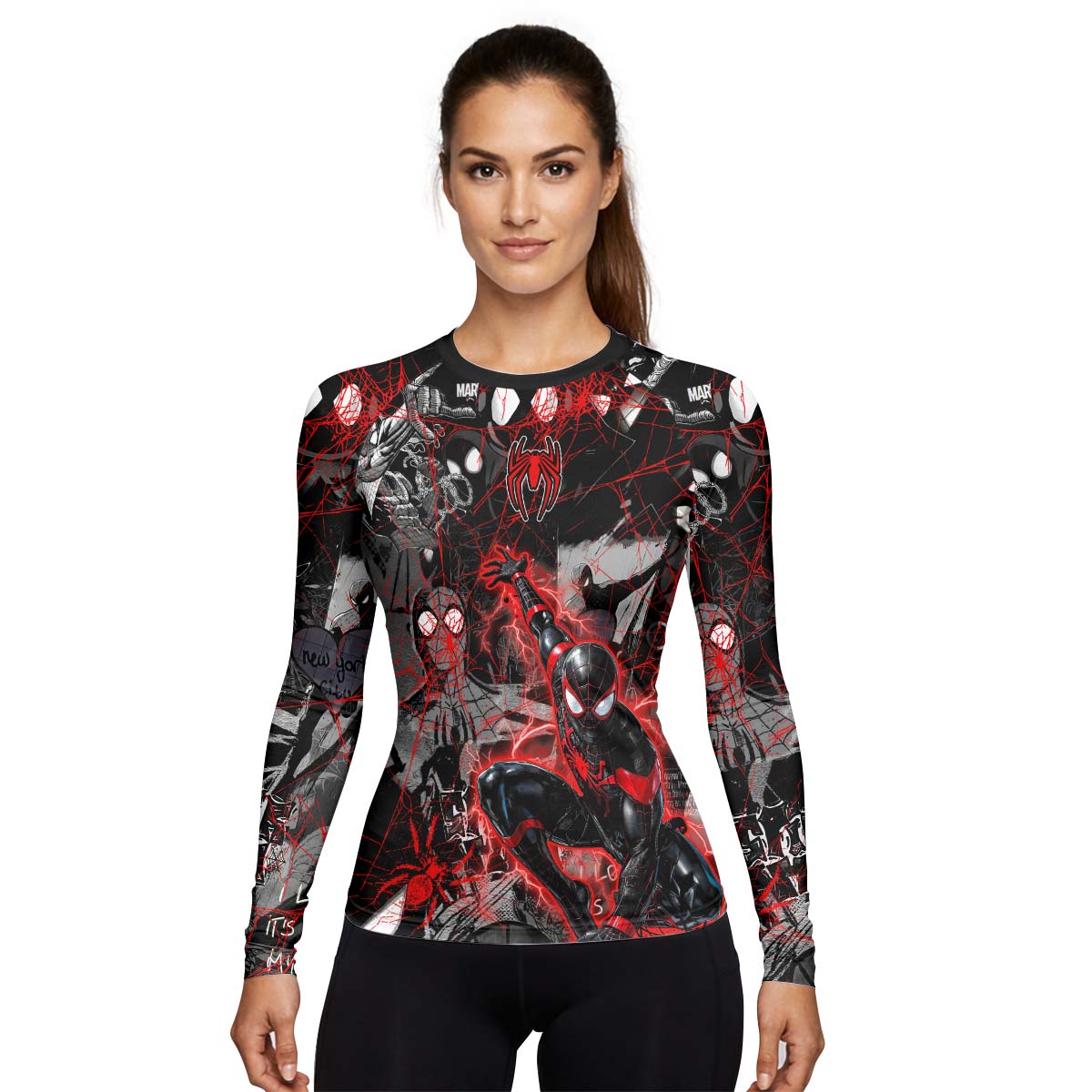 Spider Man Miles Morales Rash Guard